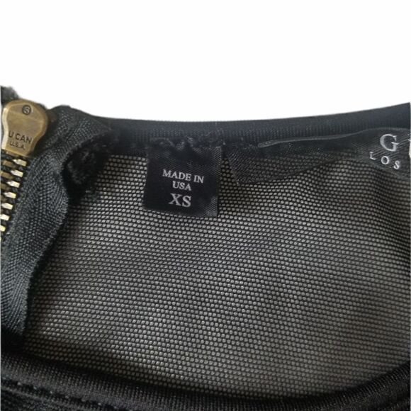 Guess Peplum mesh Black dress - Picture 12 of 12